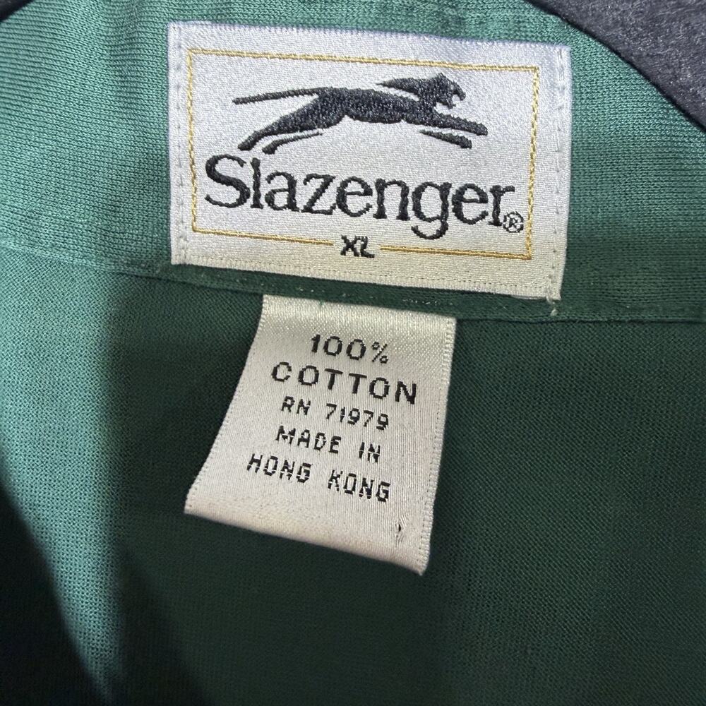 Slazenger Polo Shirt XL Green Cotton C.C. of Green Valley Golf Embroidered - Picture 4 of 9